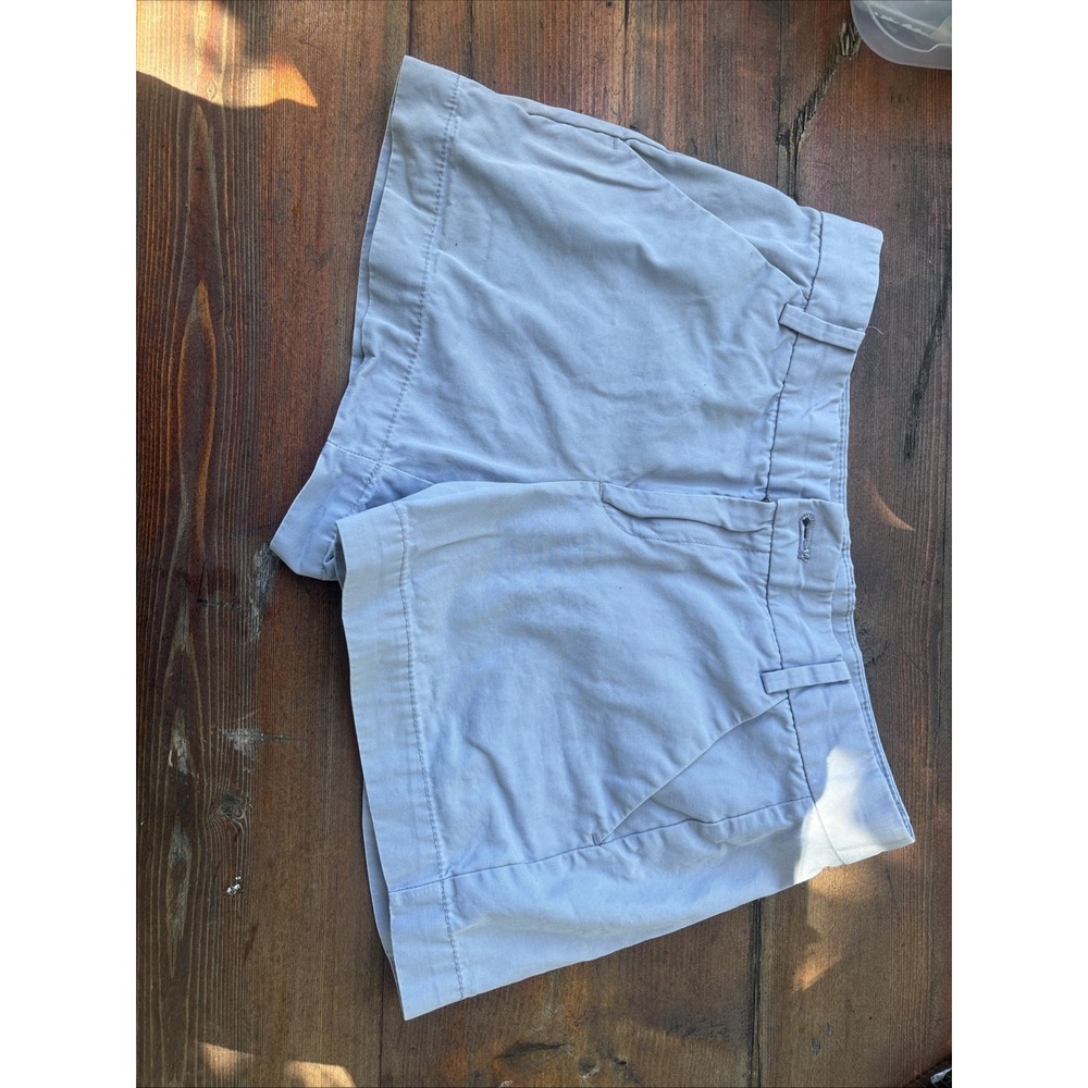 Khakis by GAP Sunkissed Chino Shorts Women Size 00 Light Blue Cotton Flat Front